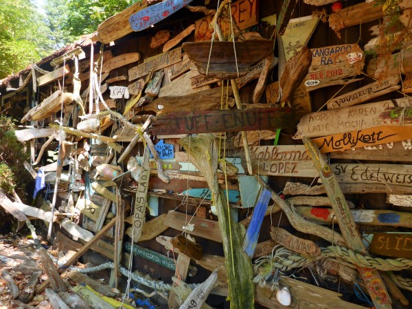 Conover Cove's driftwood display